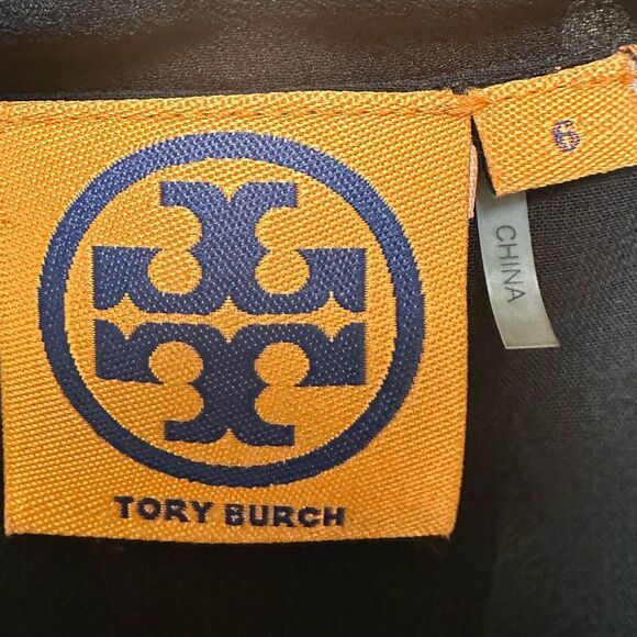 Tory Burch black silk sleeveless button down top - Picture 3 of 4